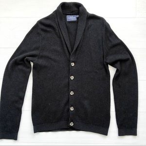 TopMan Textured Black Cardigan Sweater